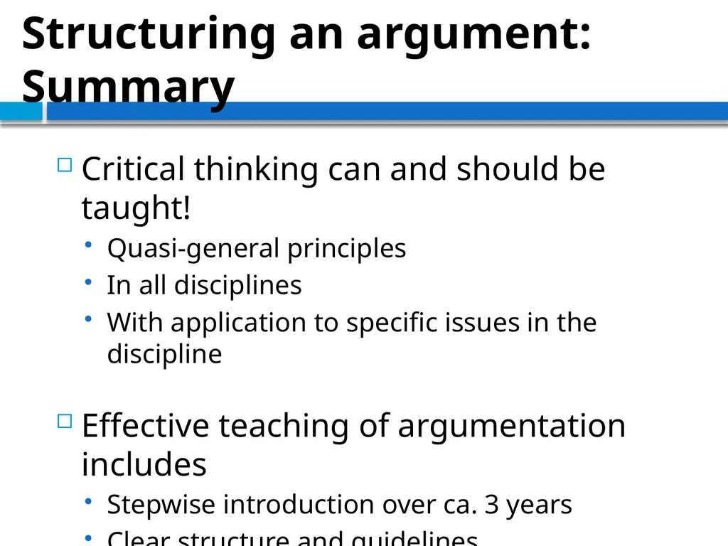 STRUCTURING THE ARGUMENT OF A THEORETICAL PAPER IN - slide 47 of 47