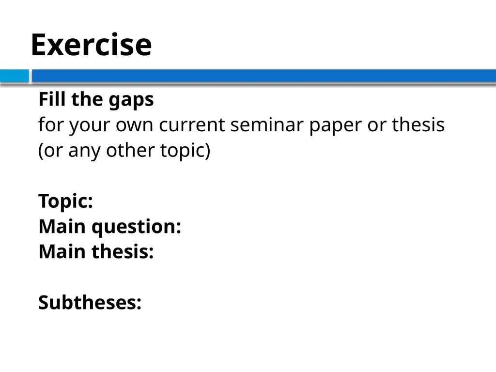 STRUCTURING THE ARGUMENT OF A THEORETICAL PAPER IN - slide 11 of 47