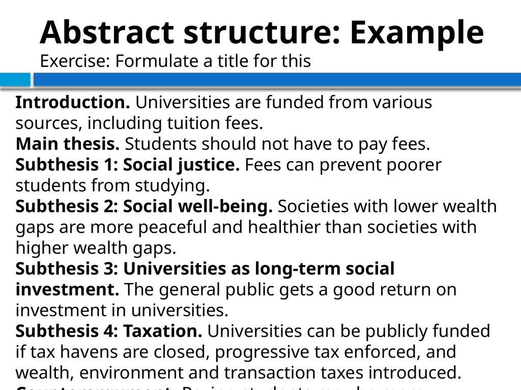 STRUCTURING THE ARGUMENT OF A THEORETICAL PAPER IN - slide 17 of 47