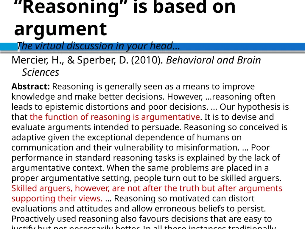 STRUCTURING THE ARGUMENT OF A THEORETICAL PAPER IN - slide 29 of 47