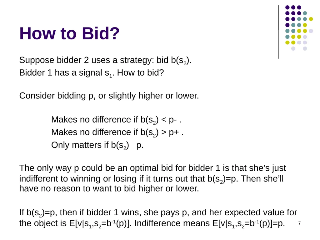 Common Value Auctions 1 Coin auction What’s for - slide 7 of 30