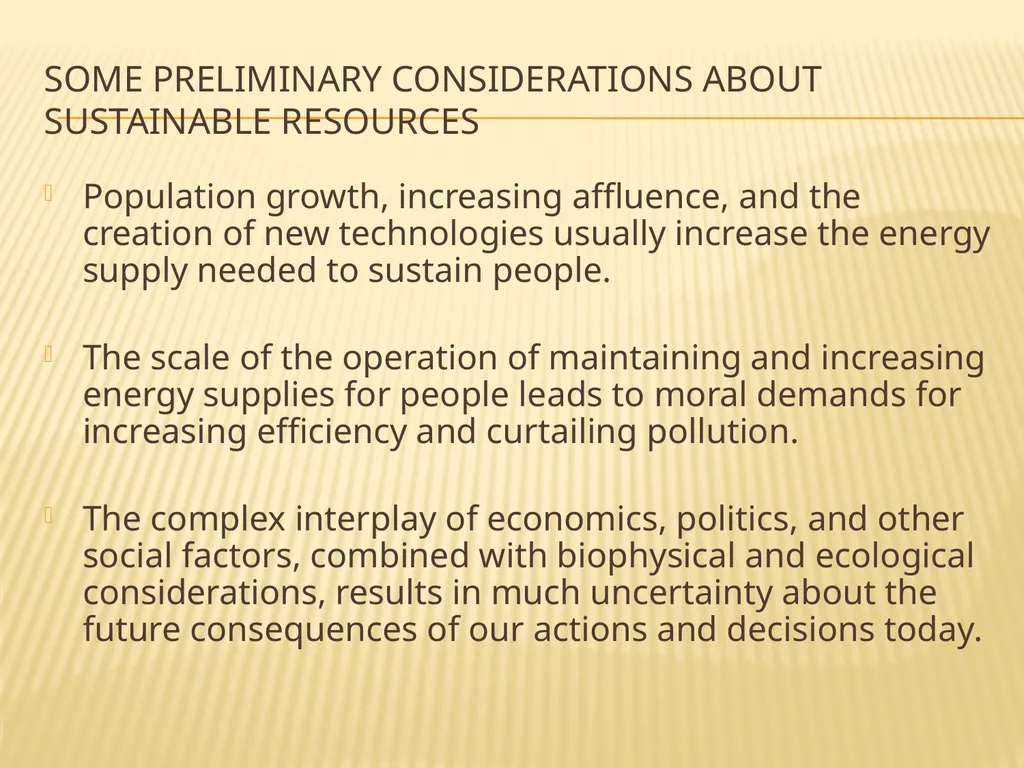 Limits to growth and sustainable use of resources - slide 22 of 25