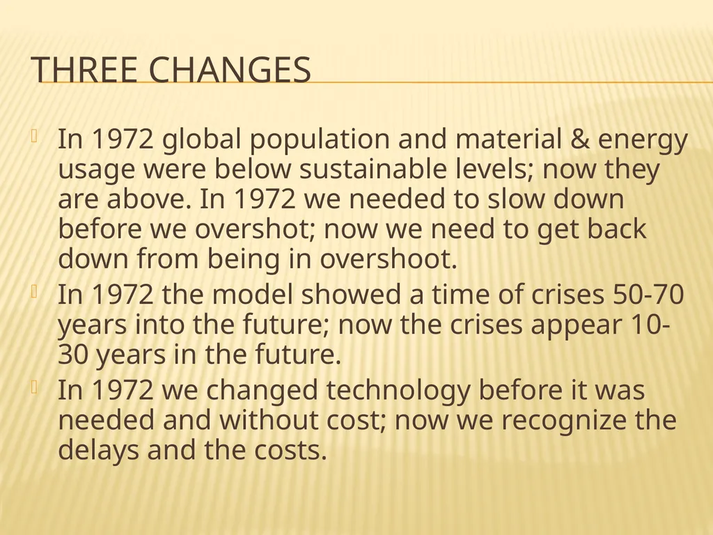 Limits to growth and sustainable use of resources - slide 9 of 25