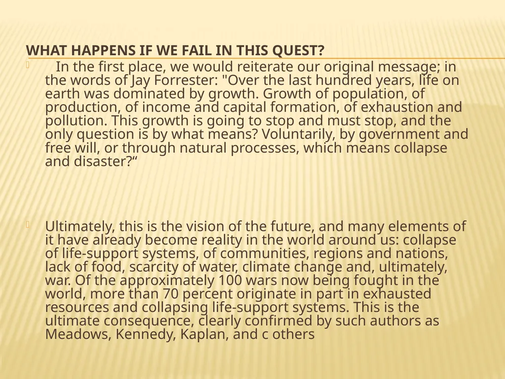 Limits to growth and sustainable use of resources - slide 5 of 25