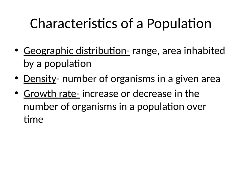 Section 5.1, Population Ecology What types of - slide 2 of 34