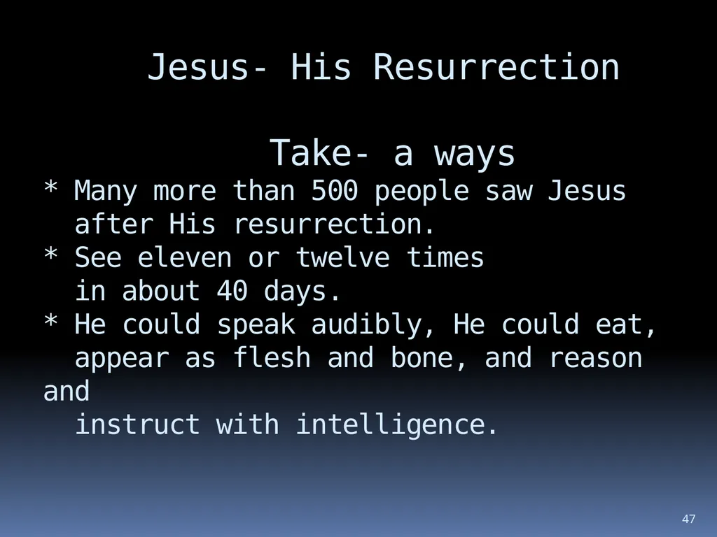 1 The reliability of the bible Wednesday night - slide 47 of 56