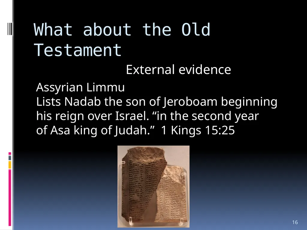 1 The reliability of the bible Wednesday night - slide 16 of 56