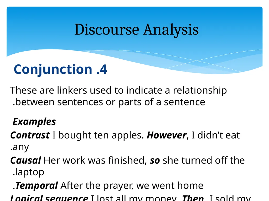 What is discourse? “A continuous stretch of - slide 36 of 47