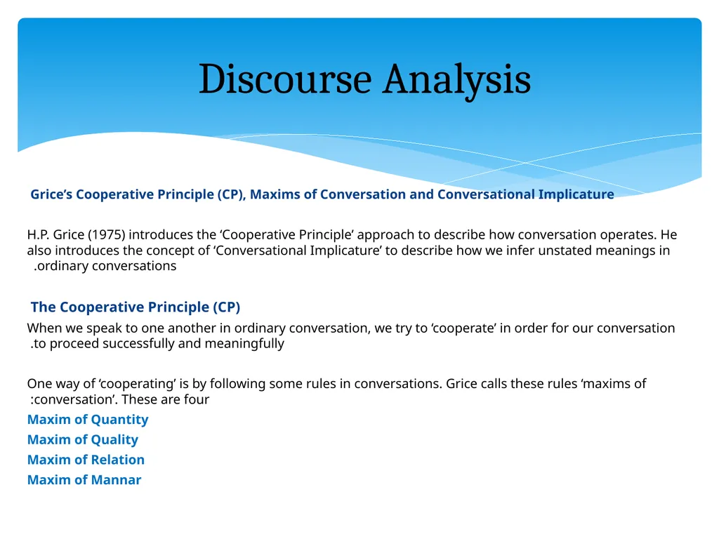 What is discourse? “A continuous stretch of - slide 13 of 47