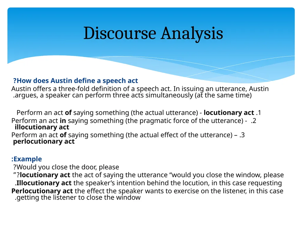 What is discourse? “A continuous stretch of - slide 12 of 47