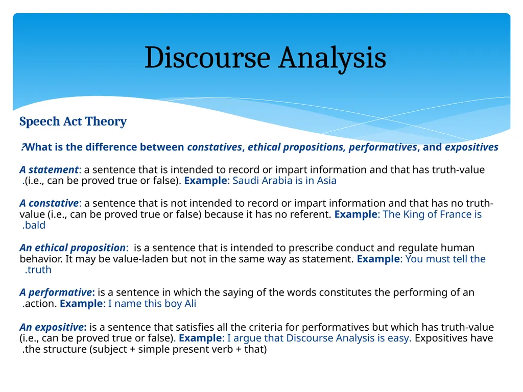 What is discourse? “A continuous stretch of - slide 8 of 47