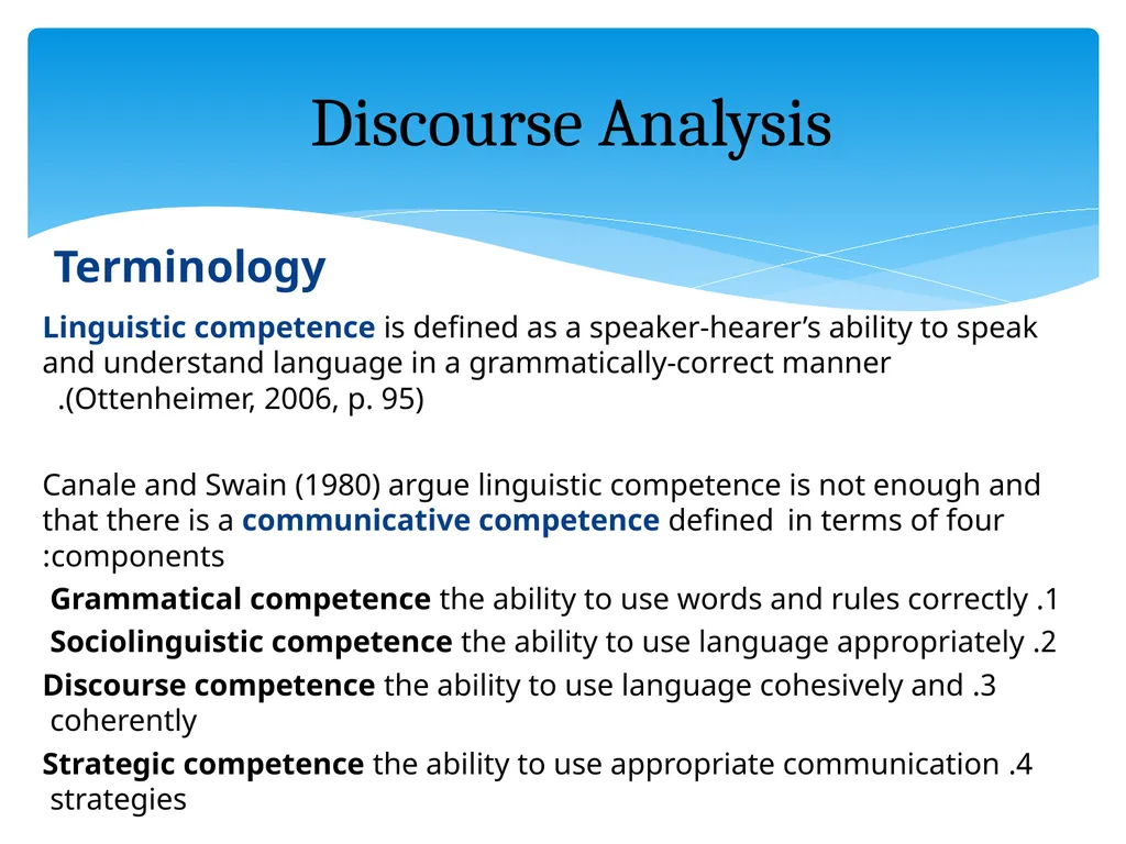 What is discourse? “A continuous stretch of - slide 29 of 47