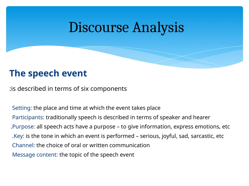 What is discourse? “A continuous stretch of - slide 20 of 47