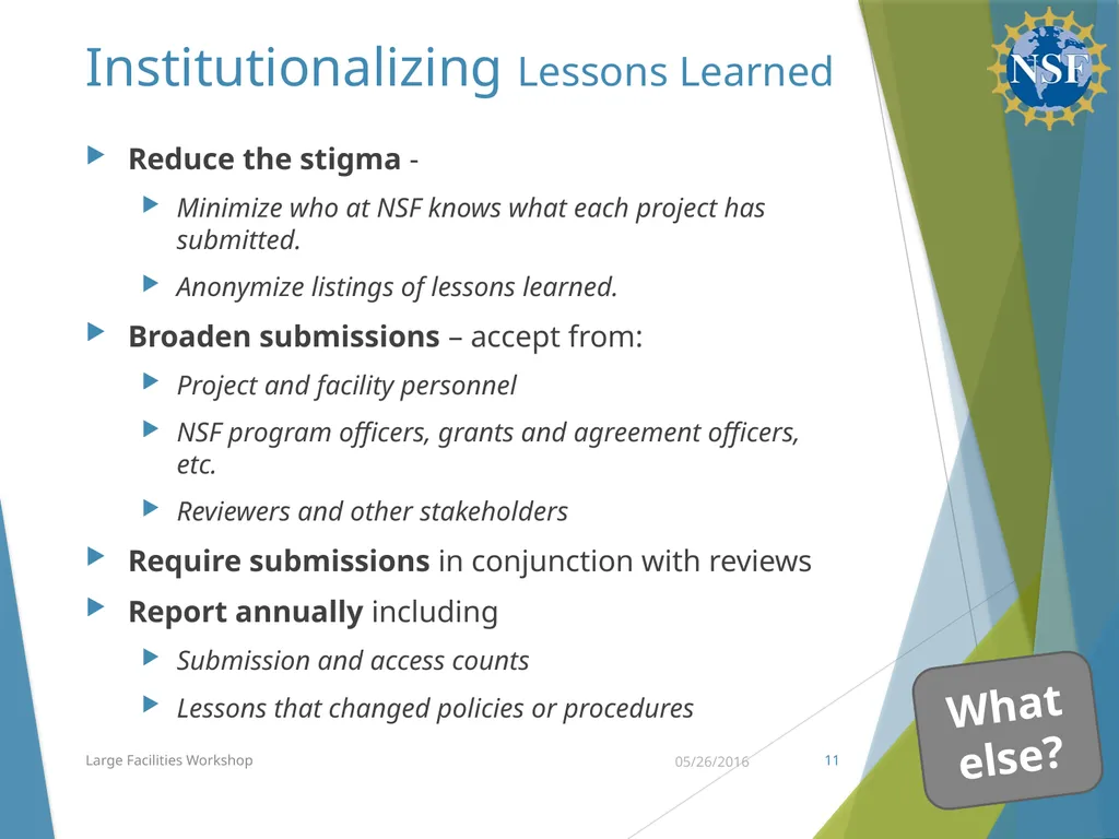 Communities of Practice & Lessons Learned Budget, - slide 11 of 19