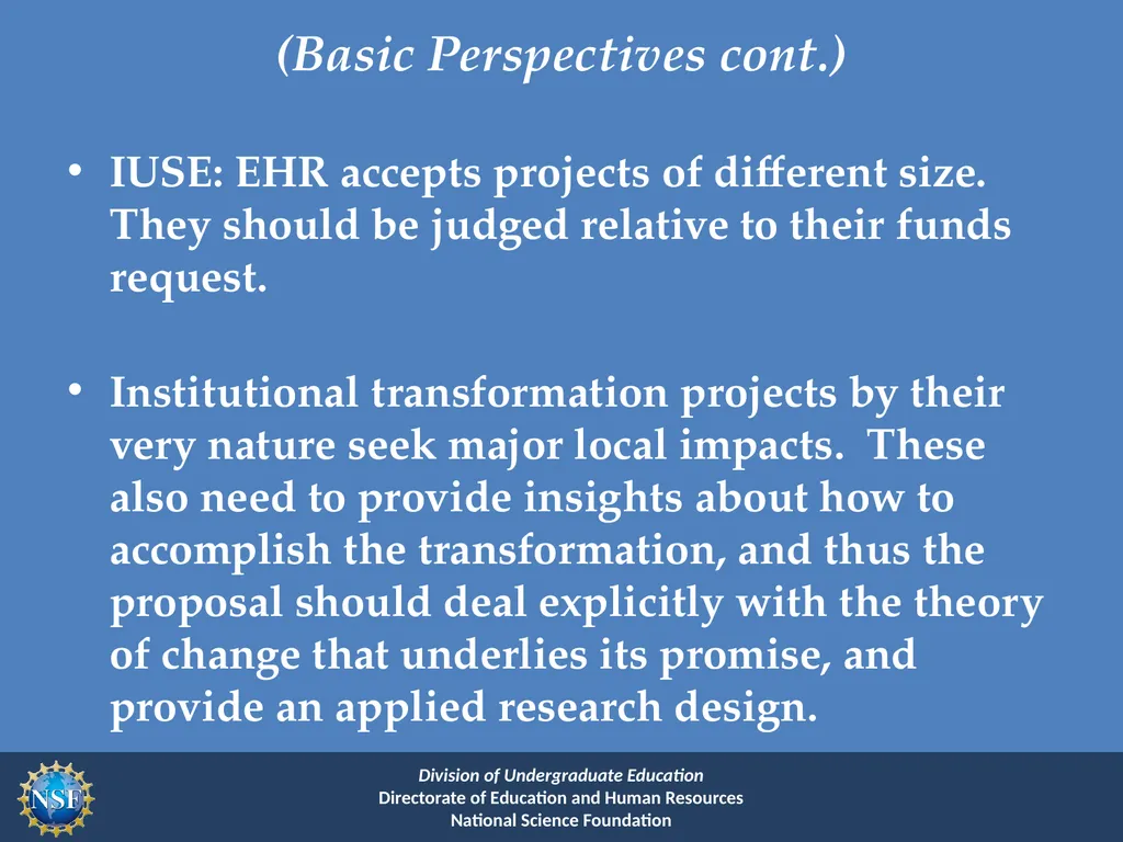 Improving Undergraduate STEM Education Program - slide 19 of 37