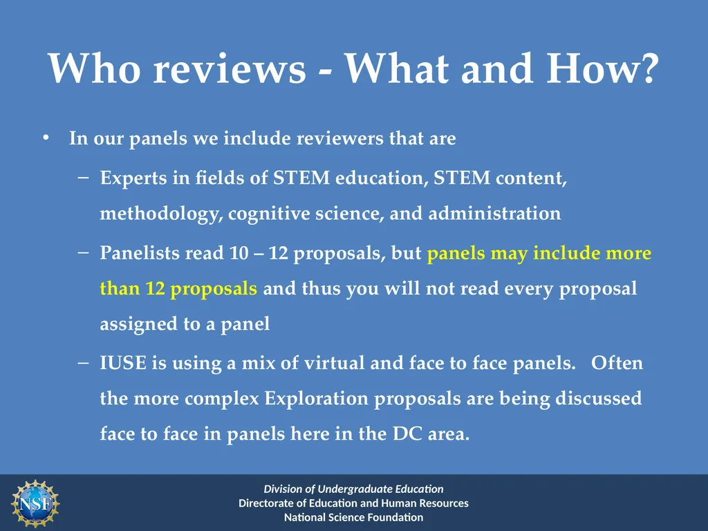 Improving Undergraduate STEM Education Program - slide 10 of 37