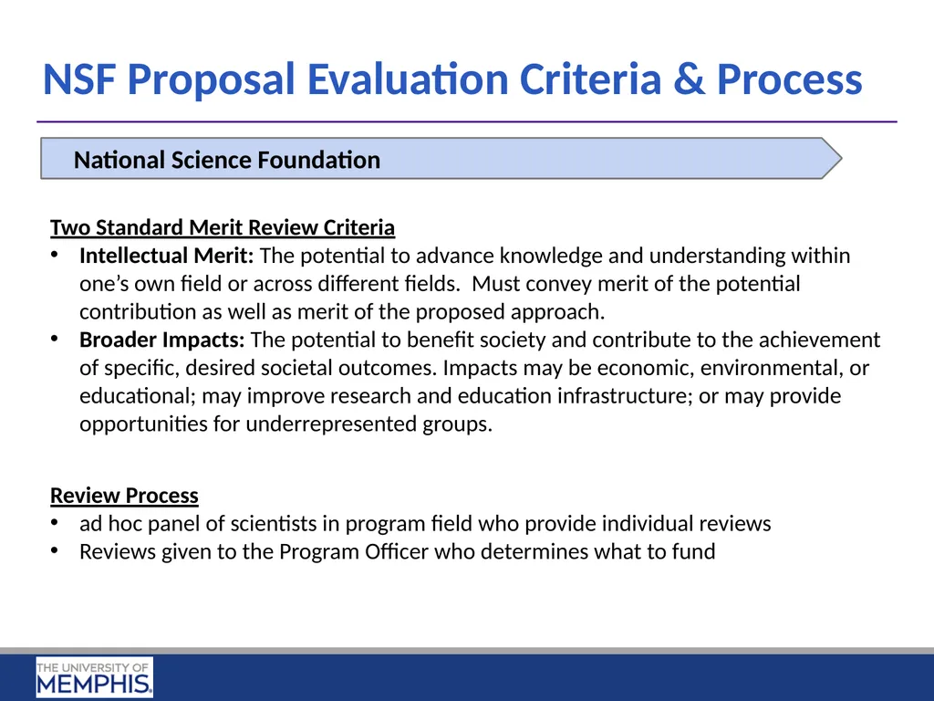 Preparing Research Proposals for NSF and NIH April - slide 4 of 14