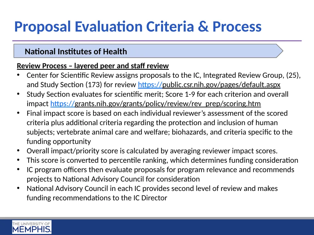 Preparing Research Proposals for NSF and NIH April - slide 10 of 14
