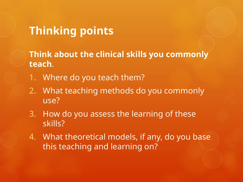 How to teach practical skills Dr. Chisale Mhango - slide 8 of 16