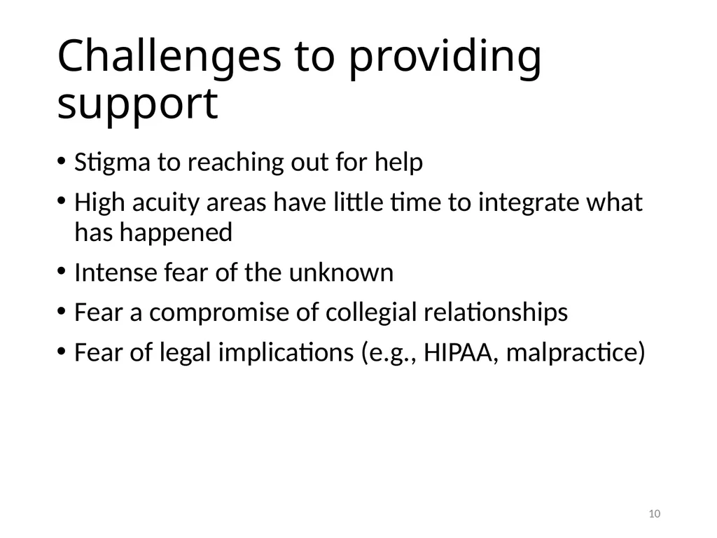Peer Support (Best Hospital) We are Creating a - slide 10 of 11