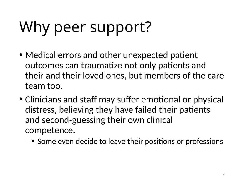 Peer Support (Best Hospital) We are Creating a - slide 4 of 11