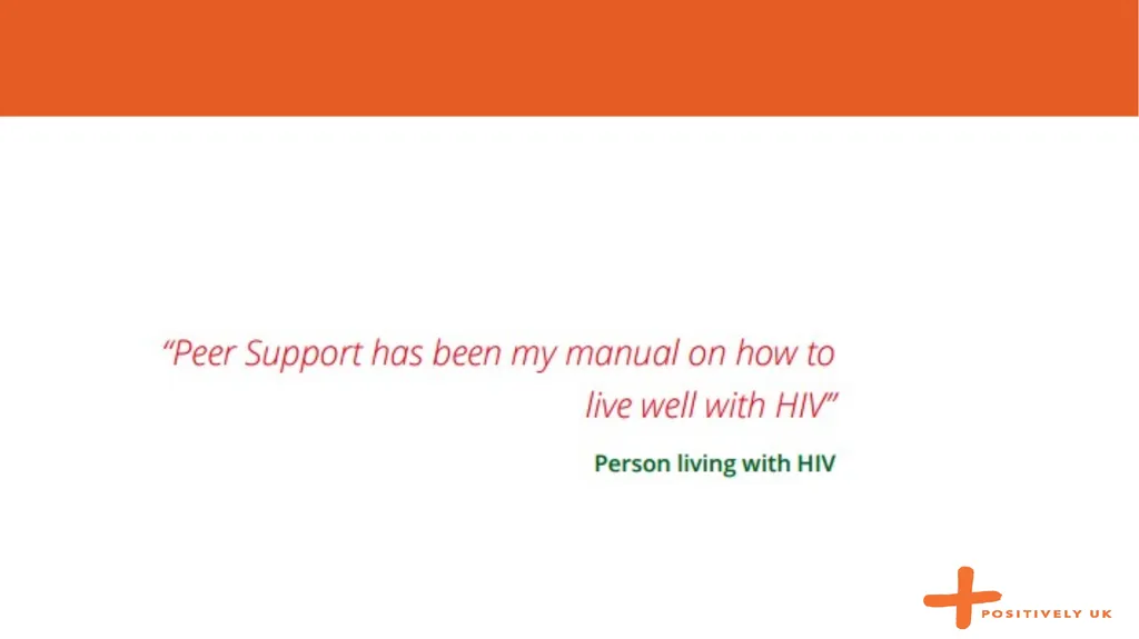 #HIVPeerSupport 19th September 2017 Peer support - slide 2 of 20