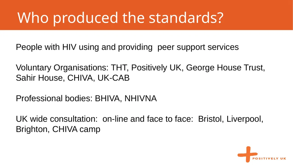 #HIVPeerSupport 19th September 2017 Peer support - slide 6 of 20