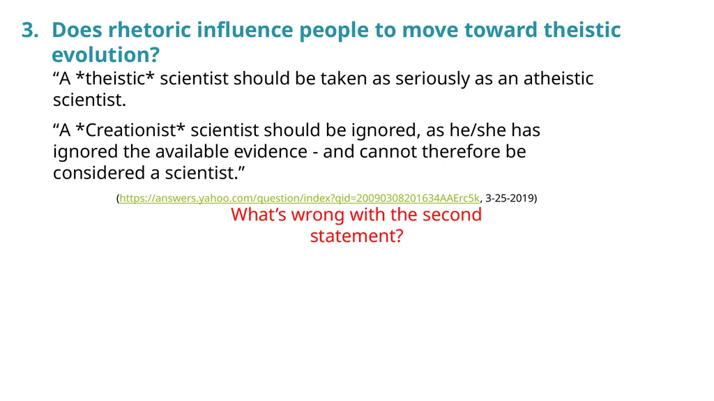 A Thoughtful Approach to Theistic Evolution Brian - slide 5 of 15