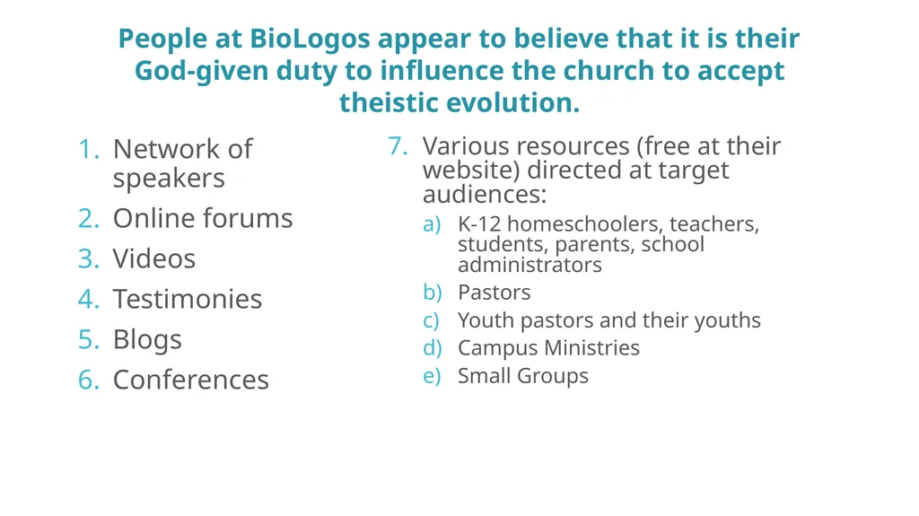 A Thoughtful Approach to Theistic Evolution Brian - slide 15 of 15