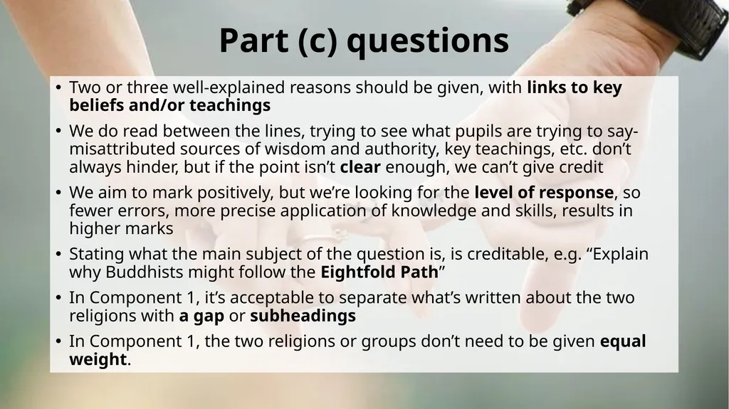 GCSE R.S.- Tips for Eduqas Jezz Pomfret LTLRE East - slide 11 of 21