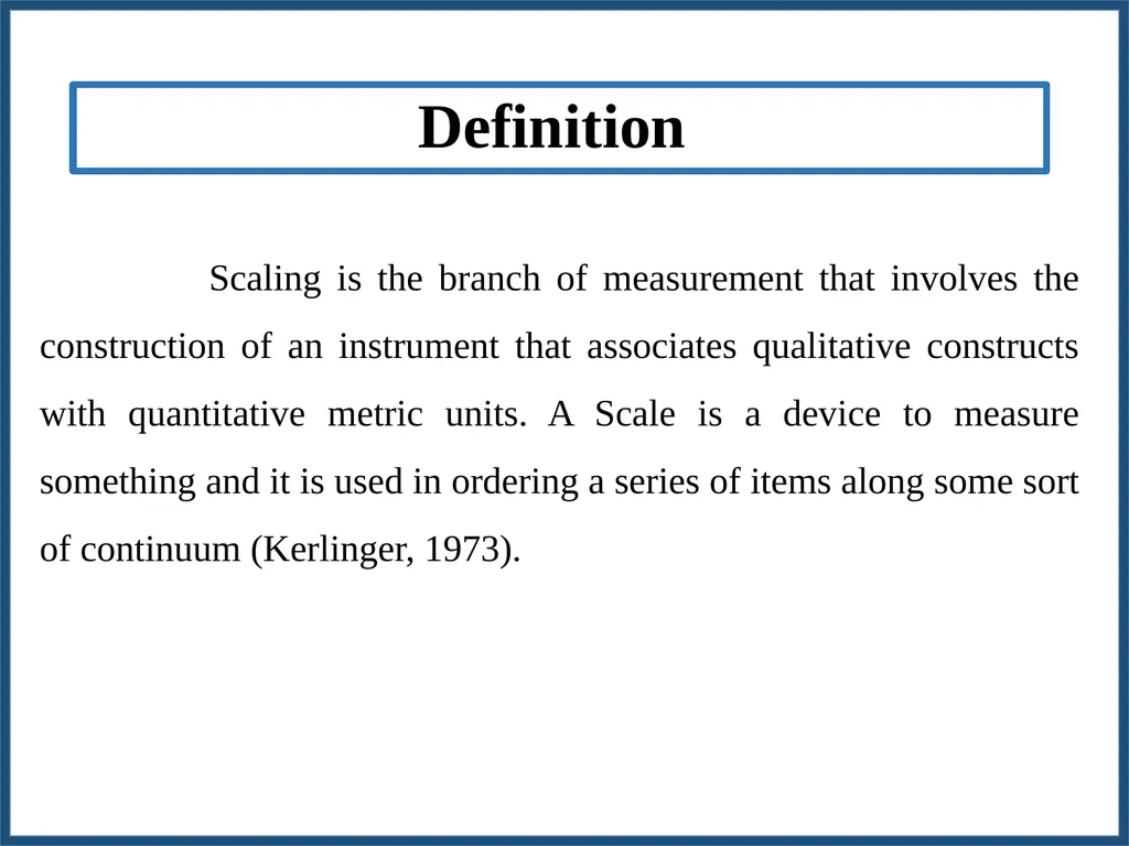 METHODOLOGY FOR WORKING OUT SCALE VALUES FOR - slide 5 of 58