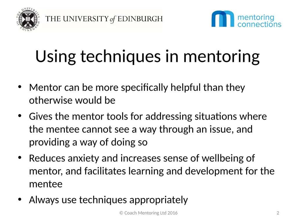 Creative Mentoring Techniques for Mentors Lis - slide 2 of 8