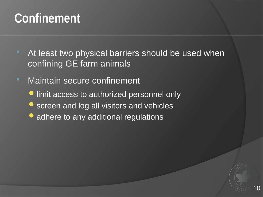 CCAC TRAINING MODULE ON: GENETICALLY-ENGINEERED - slide 10 of 16