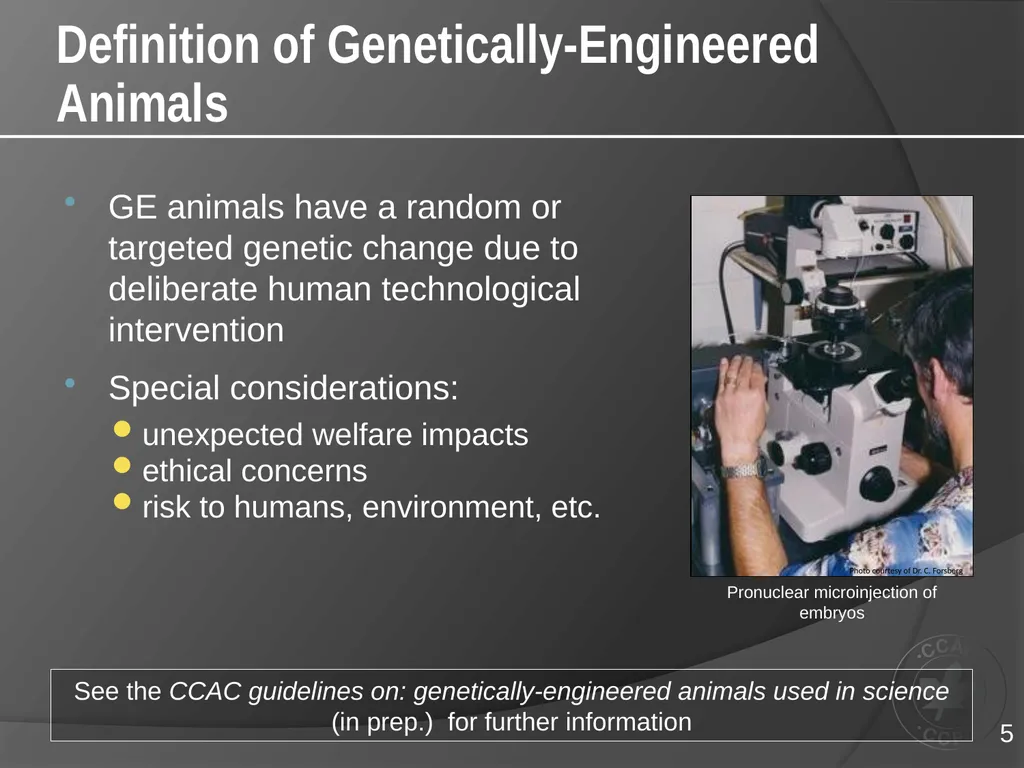 CCAC TRAINING MODULE ON: GENETICALLY-ENGINEERED - slide 5 of 16