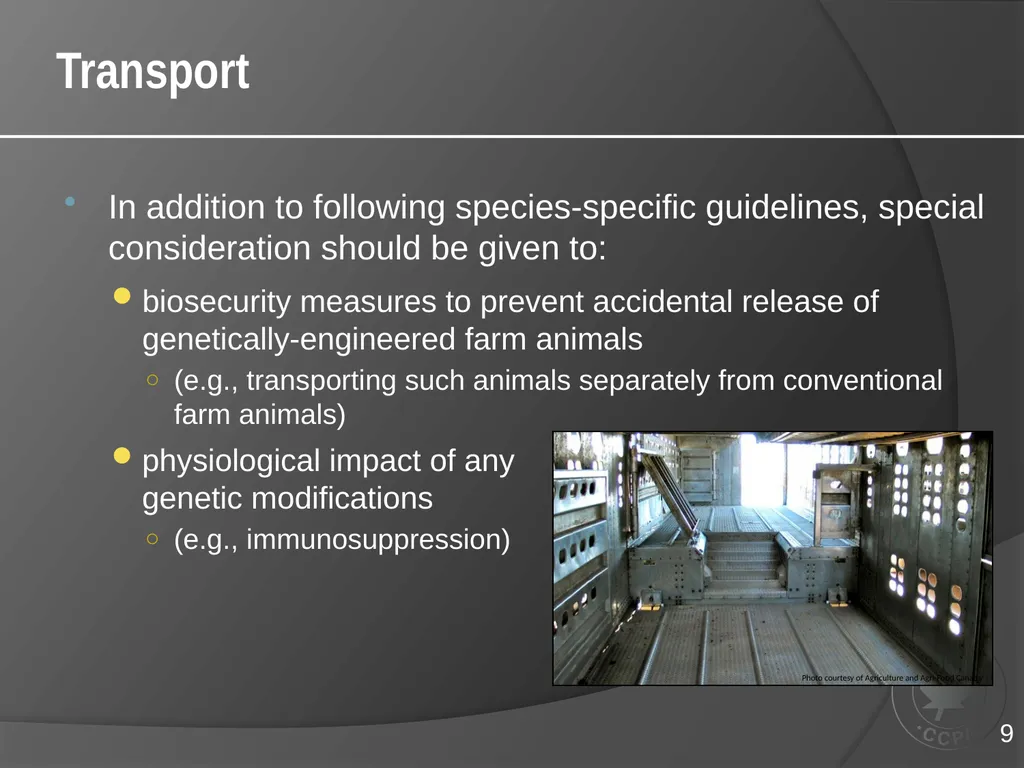 CCAC TRAINING MODULE ON: GENETICALLY-ENGINEERED - slide 9 of 16
