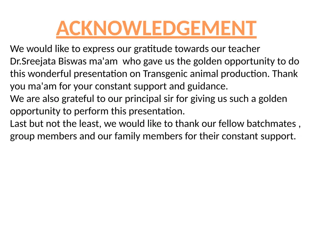 TRANSGENIC ANIMAL PRODUCTION SUBHASHREE - slide 14 of 16
