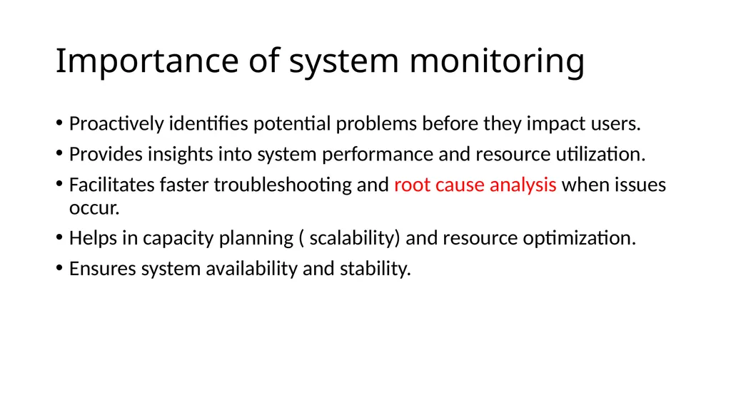 Software Maintenance Lect.6 System monitoring, - slide 3 of 12