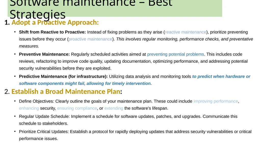 Software Maintenance Lect.6 System monitoring, - slide 8 of 12