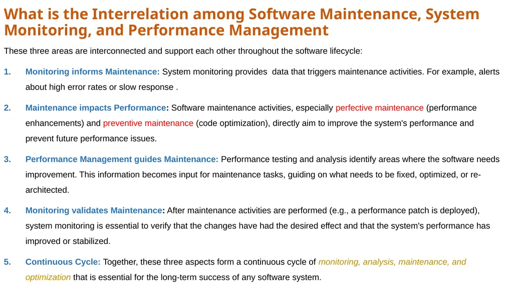 Software Maintenance Lect.6 System monitoring, - slide 5 of 12