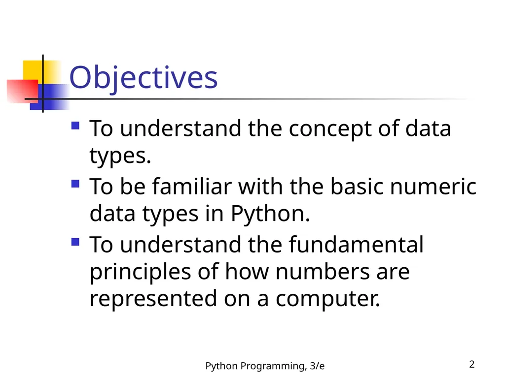 Python Programming, 3/e 1 Python Programming: An - slide 2 of 48