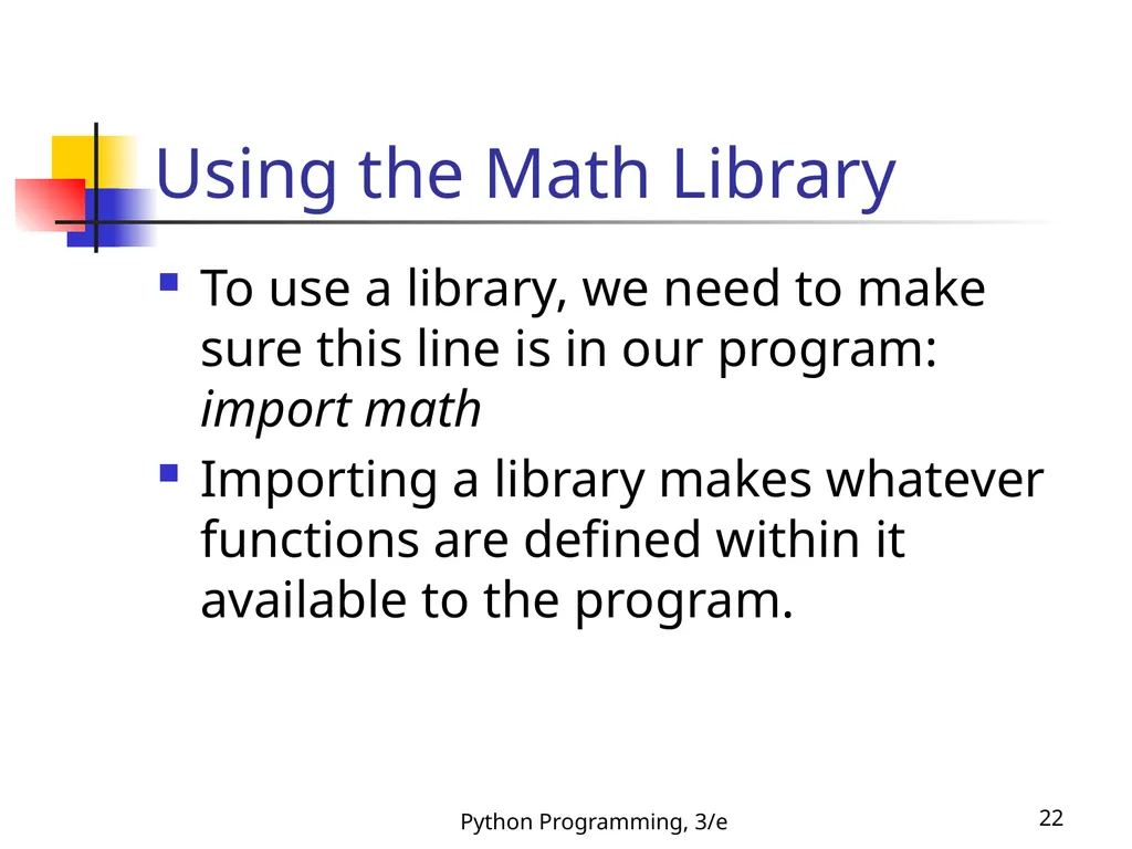 Python Programming, 3/e 1 Python Programming: An - slide 22 of 48