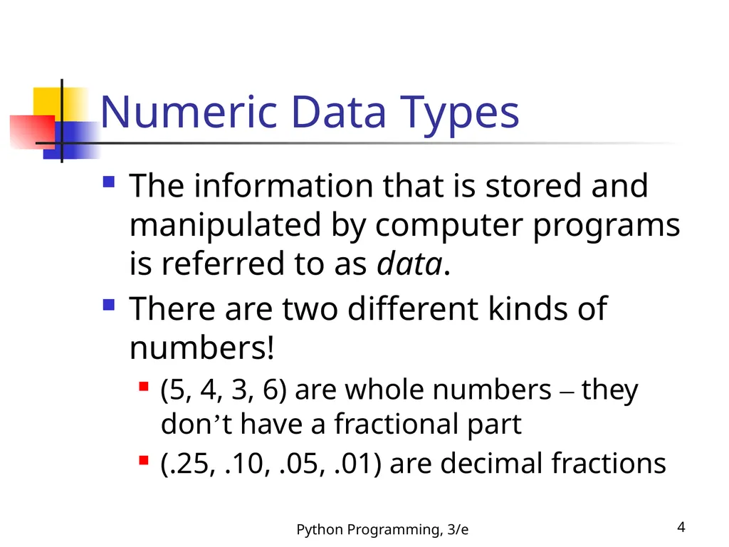 Python Programming, 3/e 1 Python Programming: An - slide 4 of 48