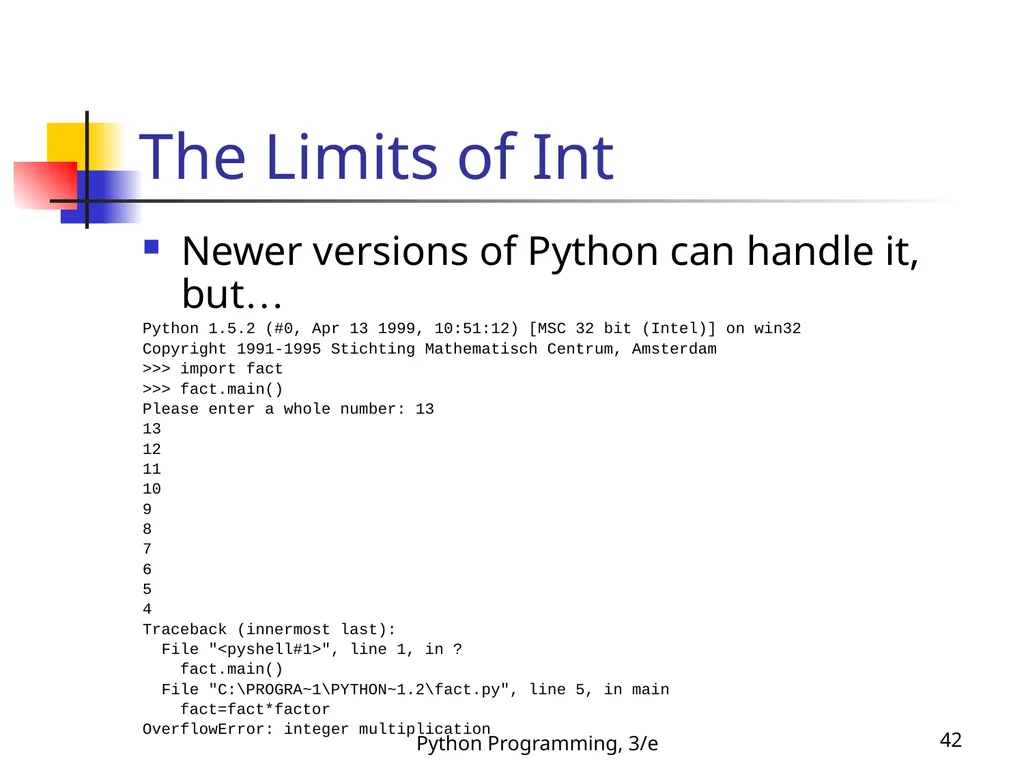 Python Programming, 3/e 1 Python Programming: An - slide 42 of 48