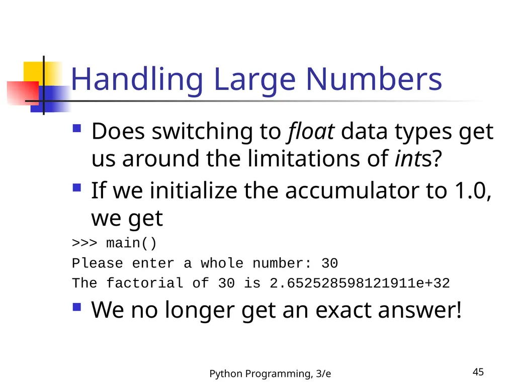 Python Programming, 3/e 1 Python Programming: An - slide 45 of 48