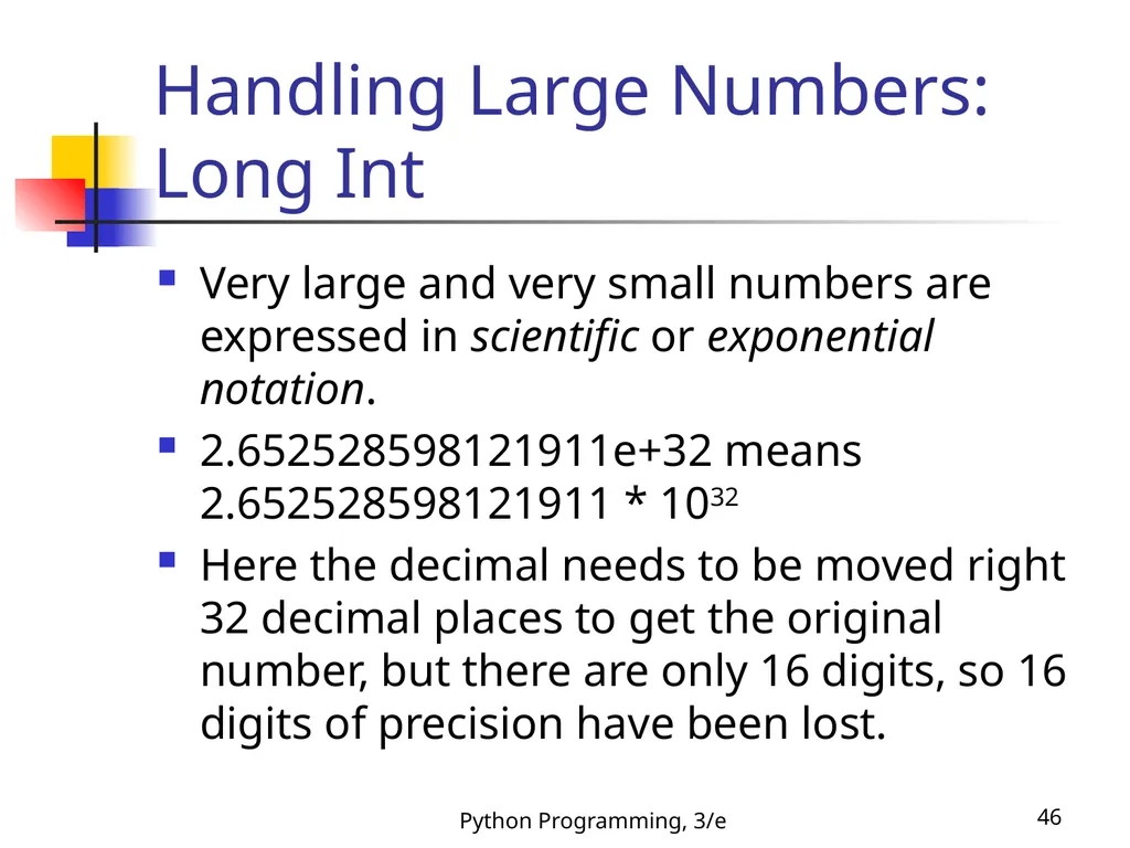 Python Programming, 3/e 1 Python Programming: An - slide 46 of 48