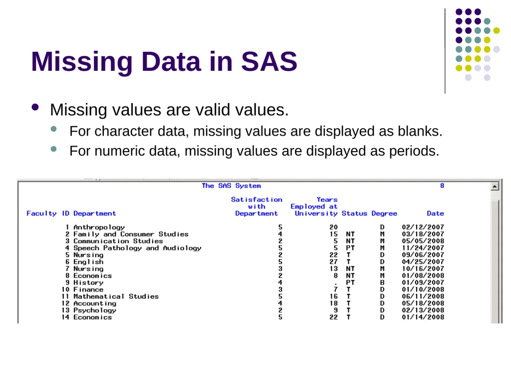 Introduction to SAS Programming Christina L. - slide 10 of 30