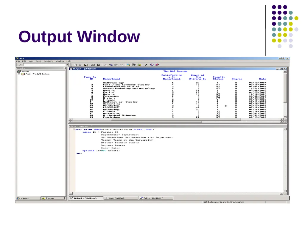 Introduction to SAS Programming Christina L. - slide 23 of 30
