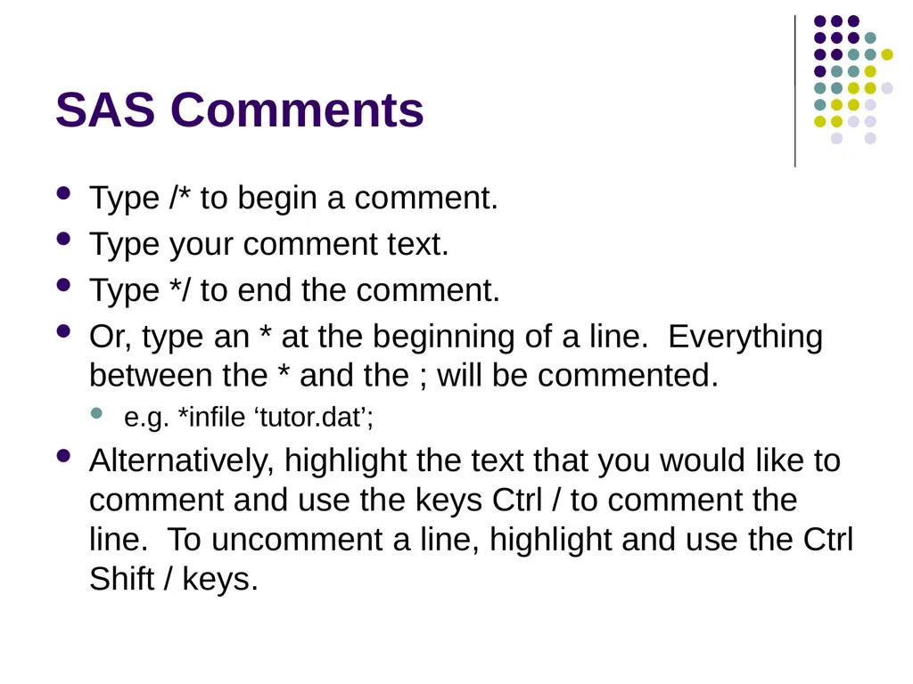 Introduction to SAS Programming Christina L. - slide 17 of 30
