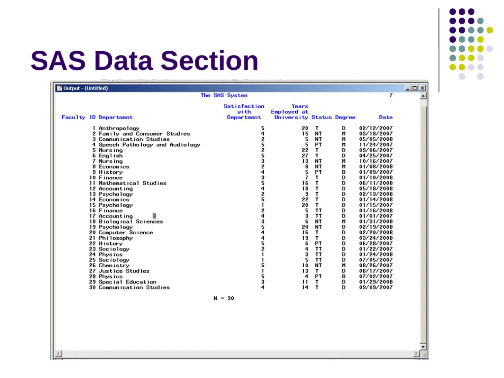 Introduction to SAS Programming Christina L. - slide 5 of 30