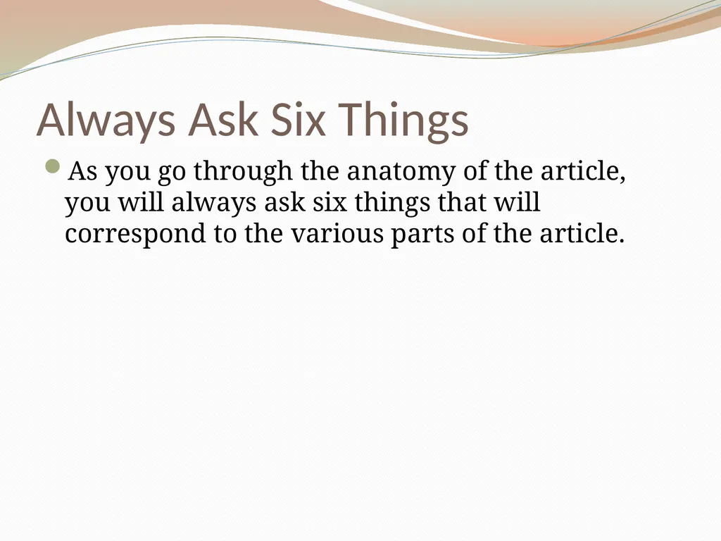 Critically Appraising a Journal Article What is a - slide 15 of 46